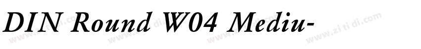 DIN Round W04 Mediu字体转换